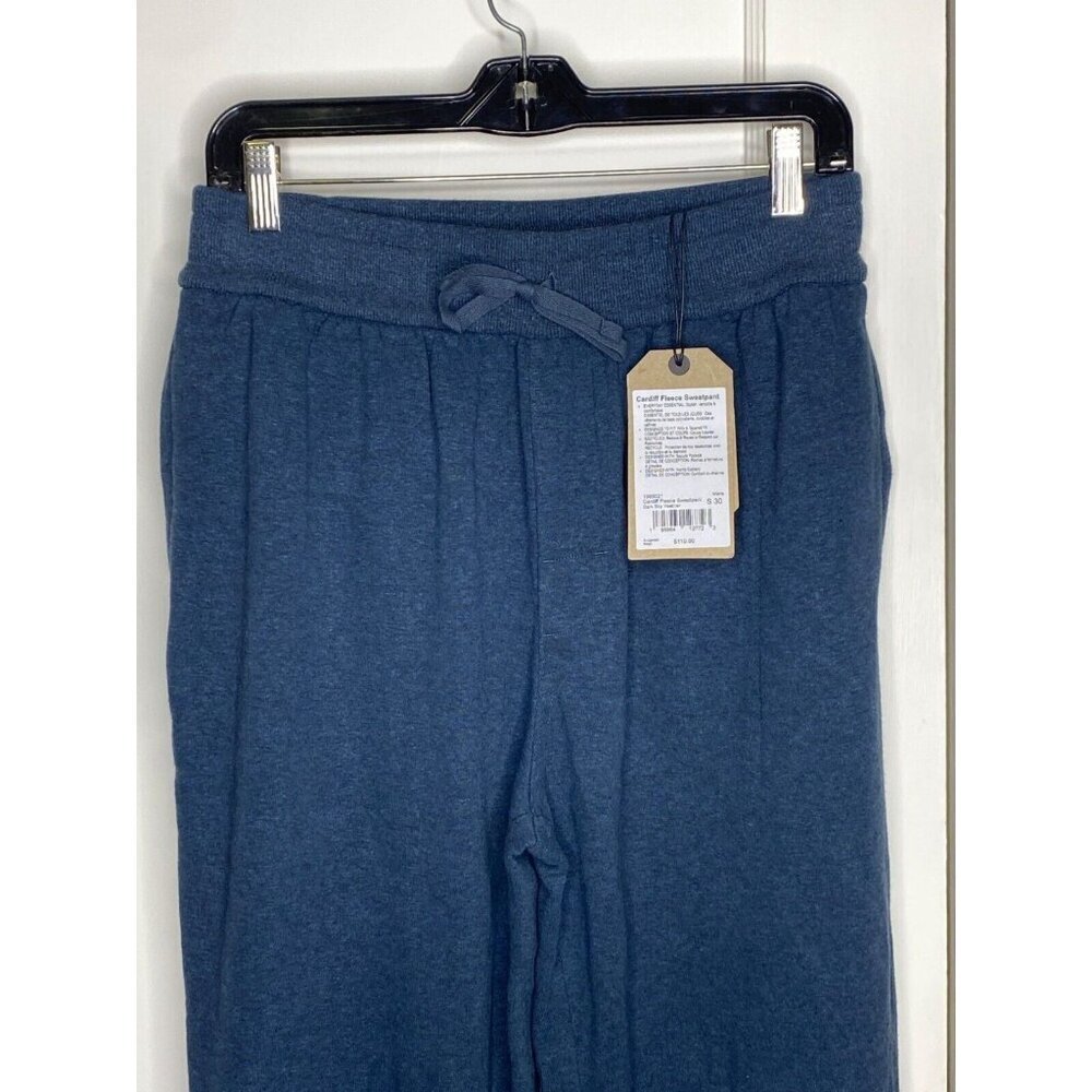PrAna Cardiff Soft Fleece Sweatpants Small Dark Sky Heather Blue Hemp Stretch - Picture 5 of 7